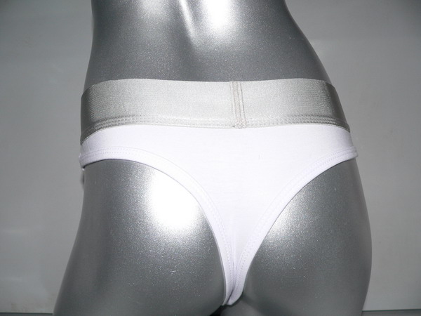 Calvin Klein Mujer Tanga Blateado Blanco